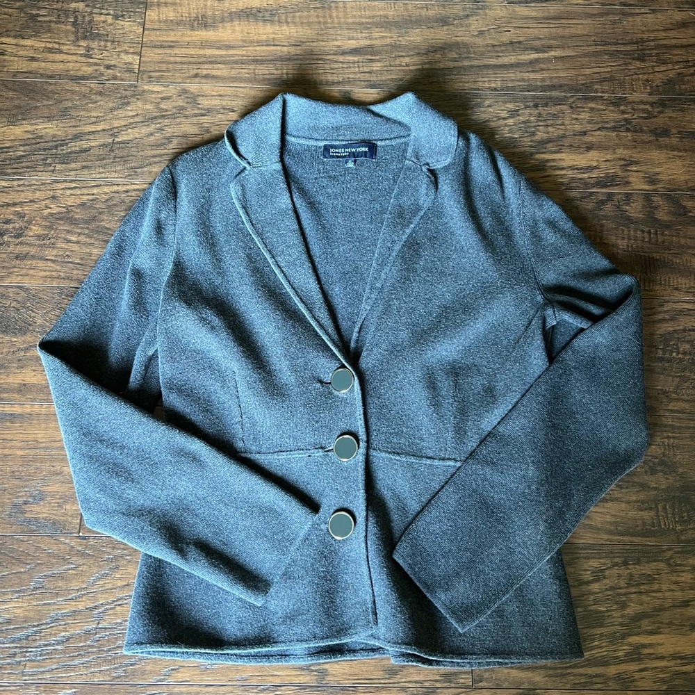 Gray Knit Blazer